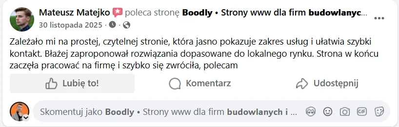 Polecenie Boodly — Mateusz Matejko